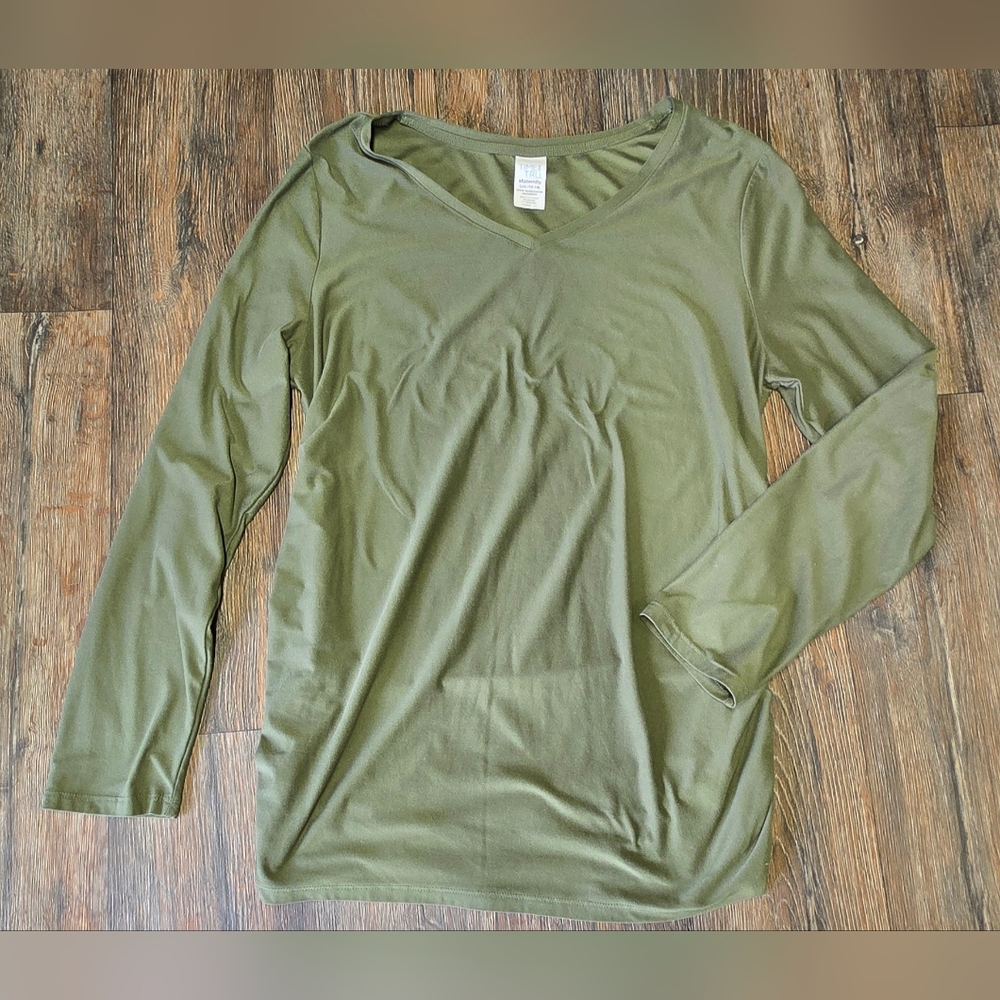 Time & Tru Maternity Long Sleeve Shirt Womens Size Large